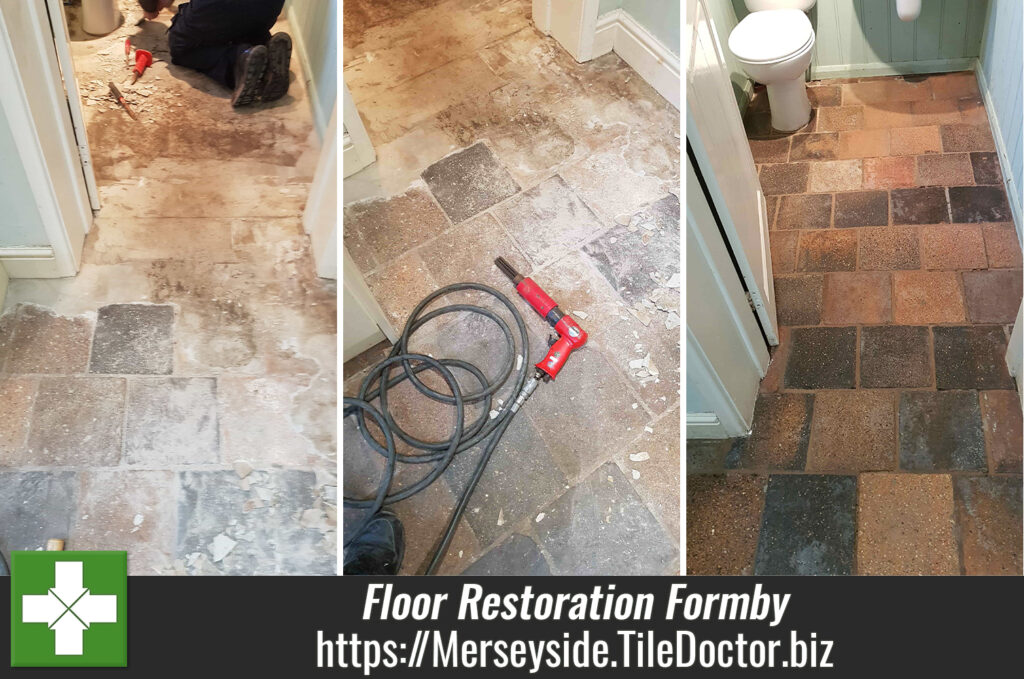Quarry Tiled Floor Restoration Formby