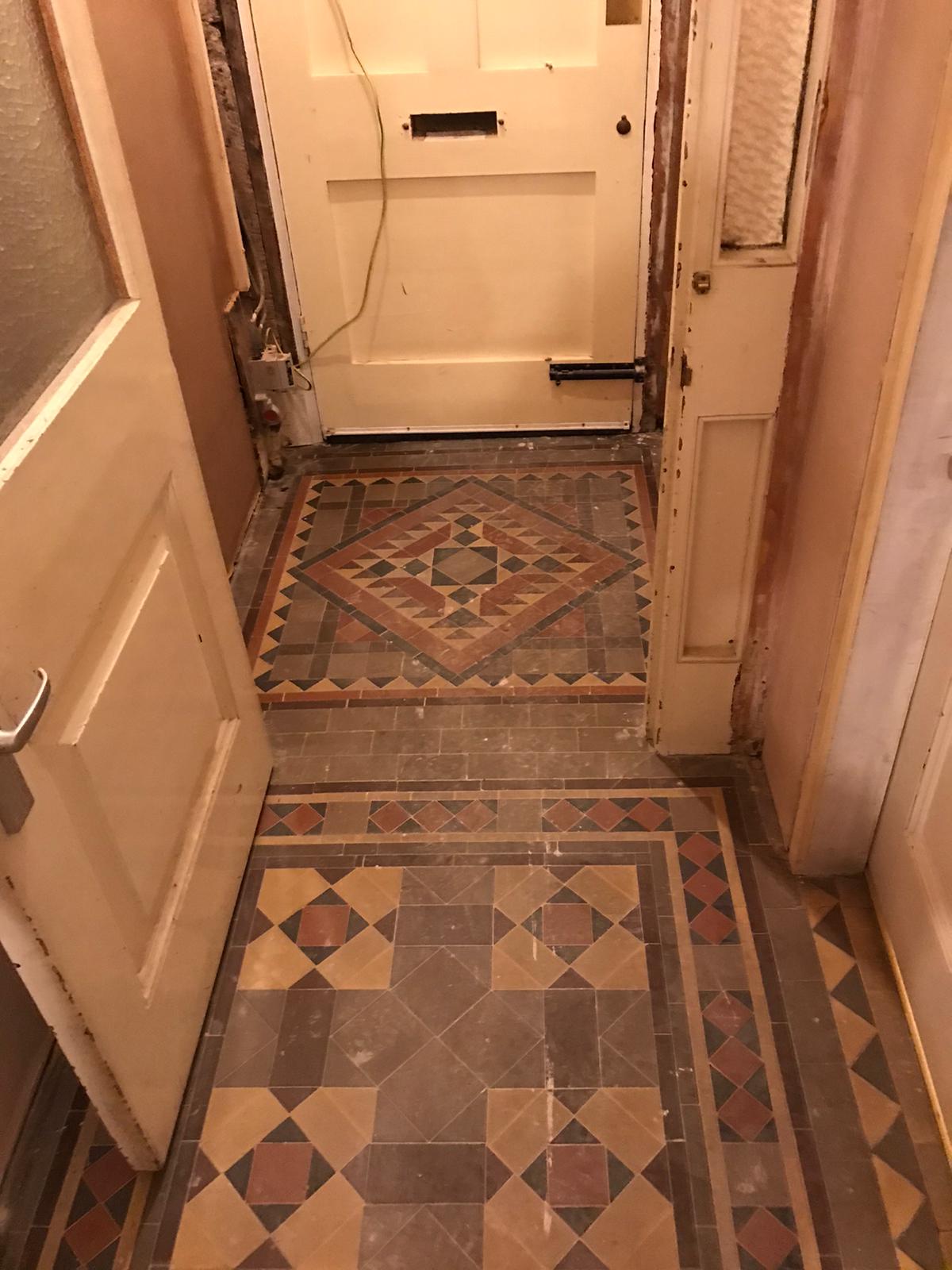 Victorian Tiled Hallway Before Renovation West Kirby