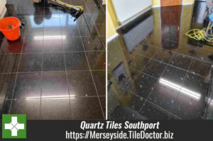 Starlight Quartz Tiled Kitchen Floor Cleaned Polished Southport