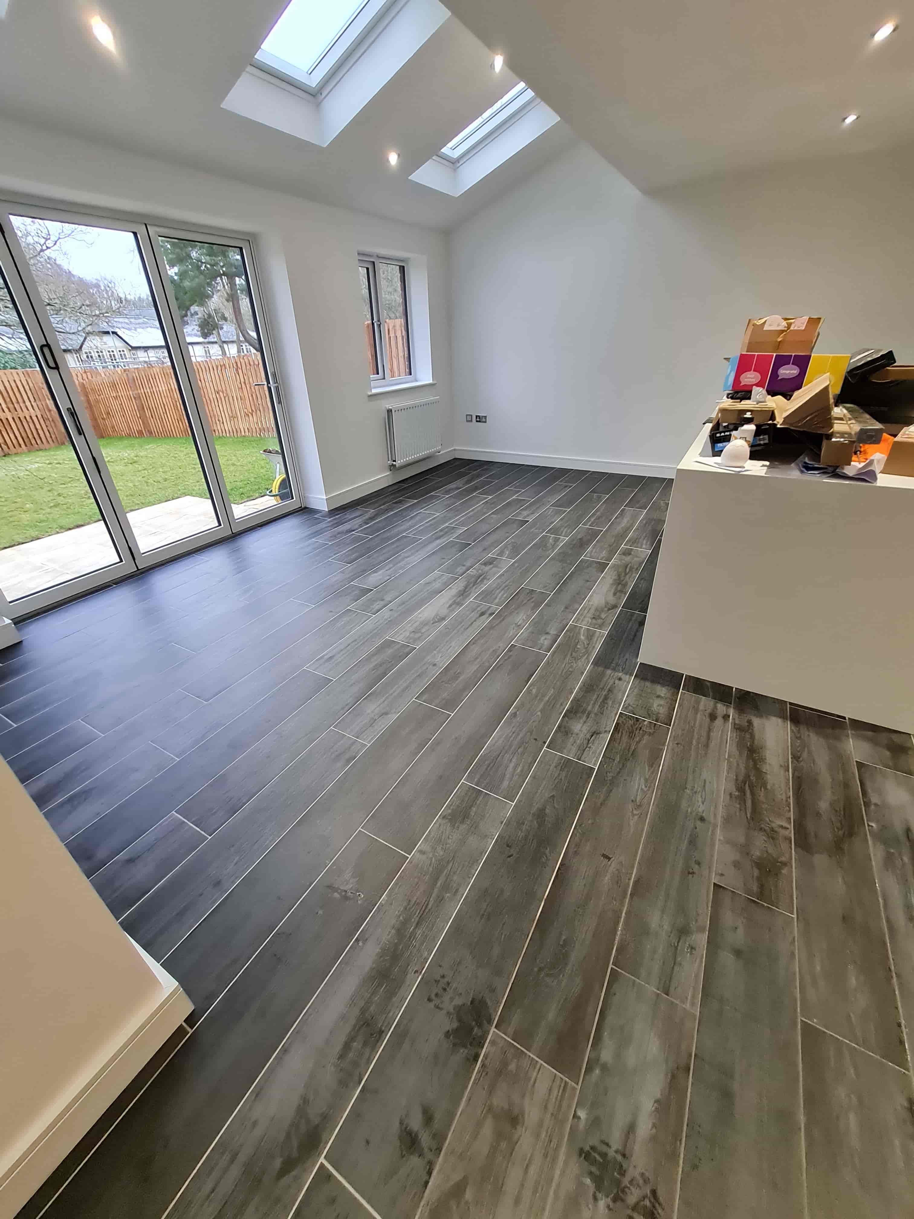 Wood Effect Ceramic Planks Birkdale Kitchen Floor After Grout Haze Removal