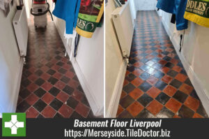 Quarry Tiled Basement Hallway Floor Renovated St Michaels Hamlet Liverpool