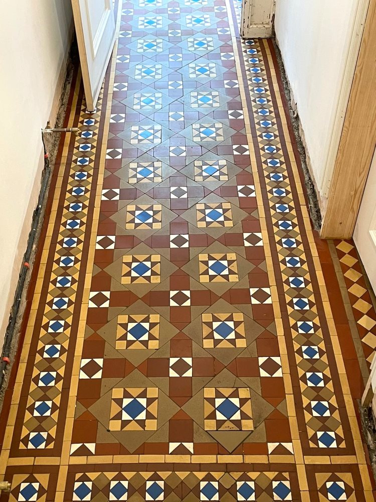 Victorian Tiled Hallway Floor After Renovation Formby