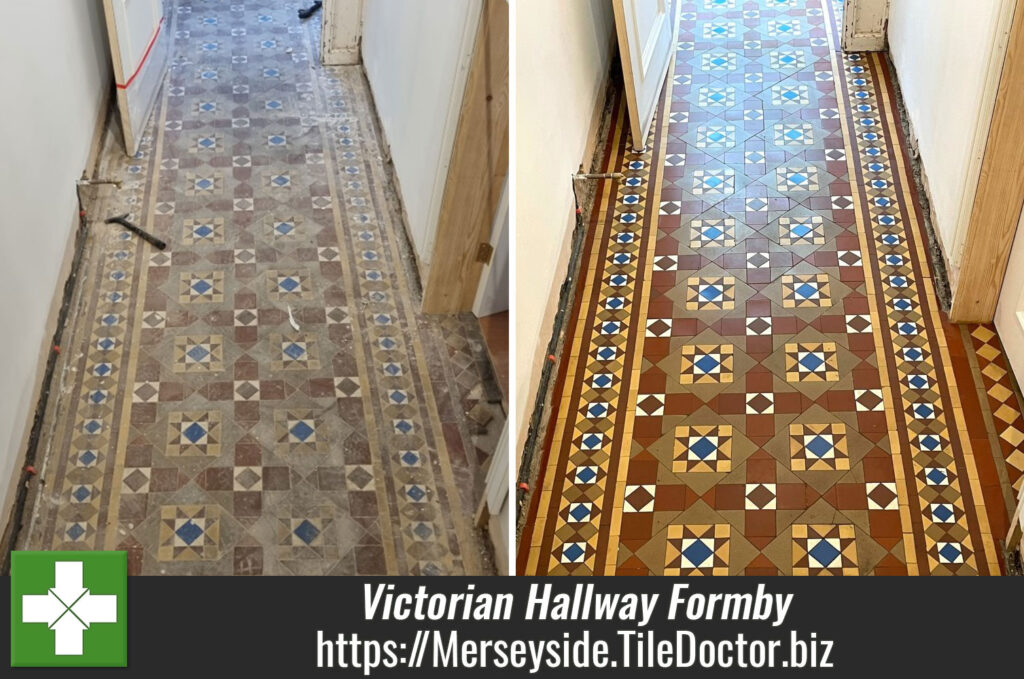 Victorian Tiled Hallway Floor Renovation Formby